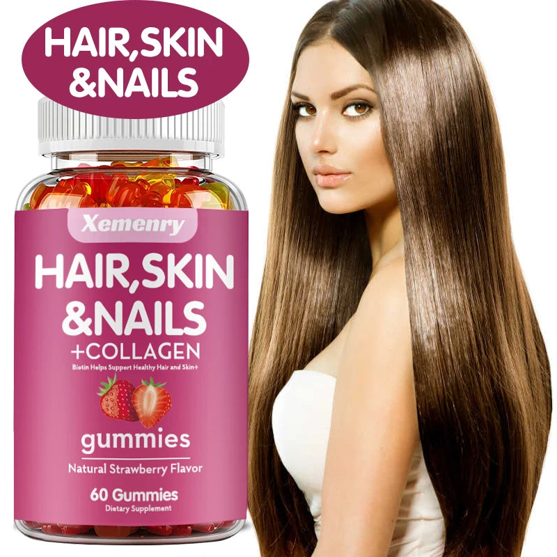 Hair, Skin & Nails Gummies | Hair Vitamins for Men and Women | Biotin SupplementsSupplements